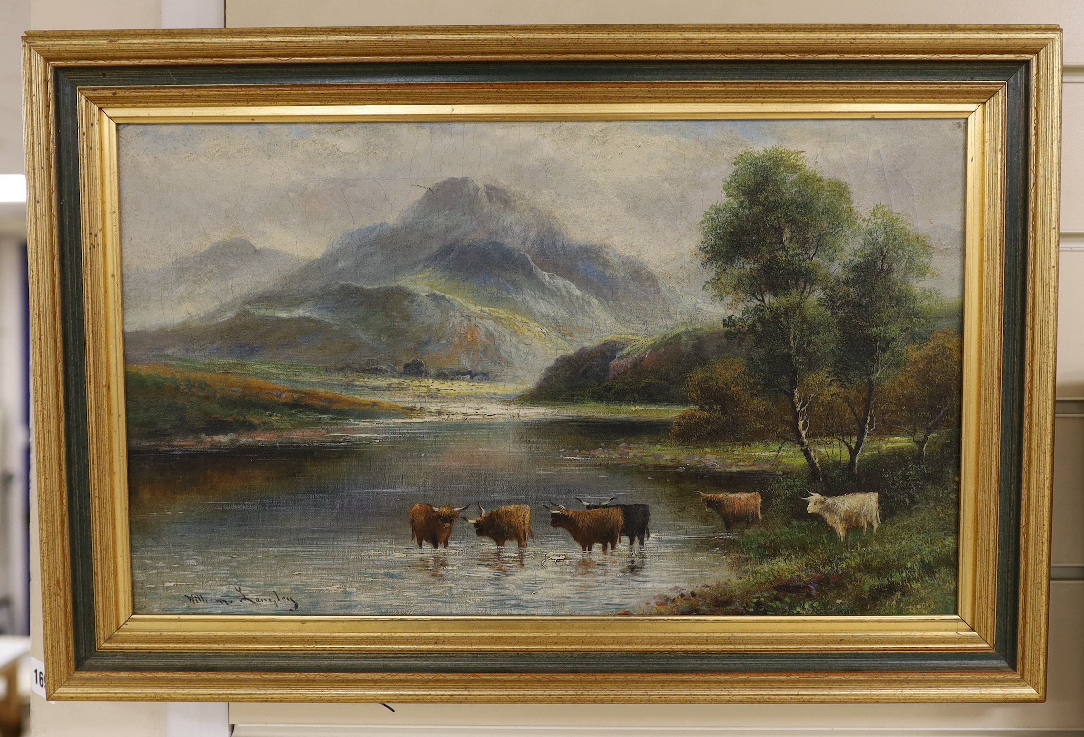 William Langley (1880-1920), oil on canvas, Lock Delaney, signed, 29 x 49cm